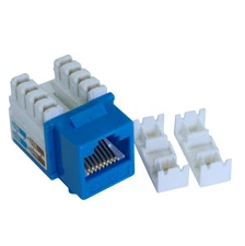 Keystone Jack Insert/Punch-down - Cat 6 RJ45 Networking  Blue