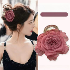 Women's Floral Hair Clip Featuring Dried Flower Embellishment and Comfort Fit