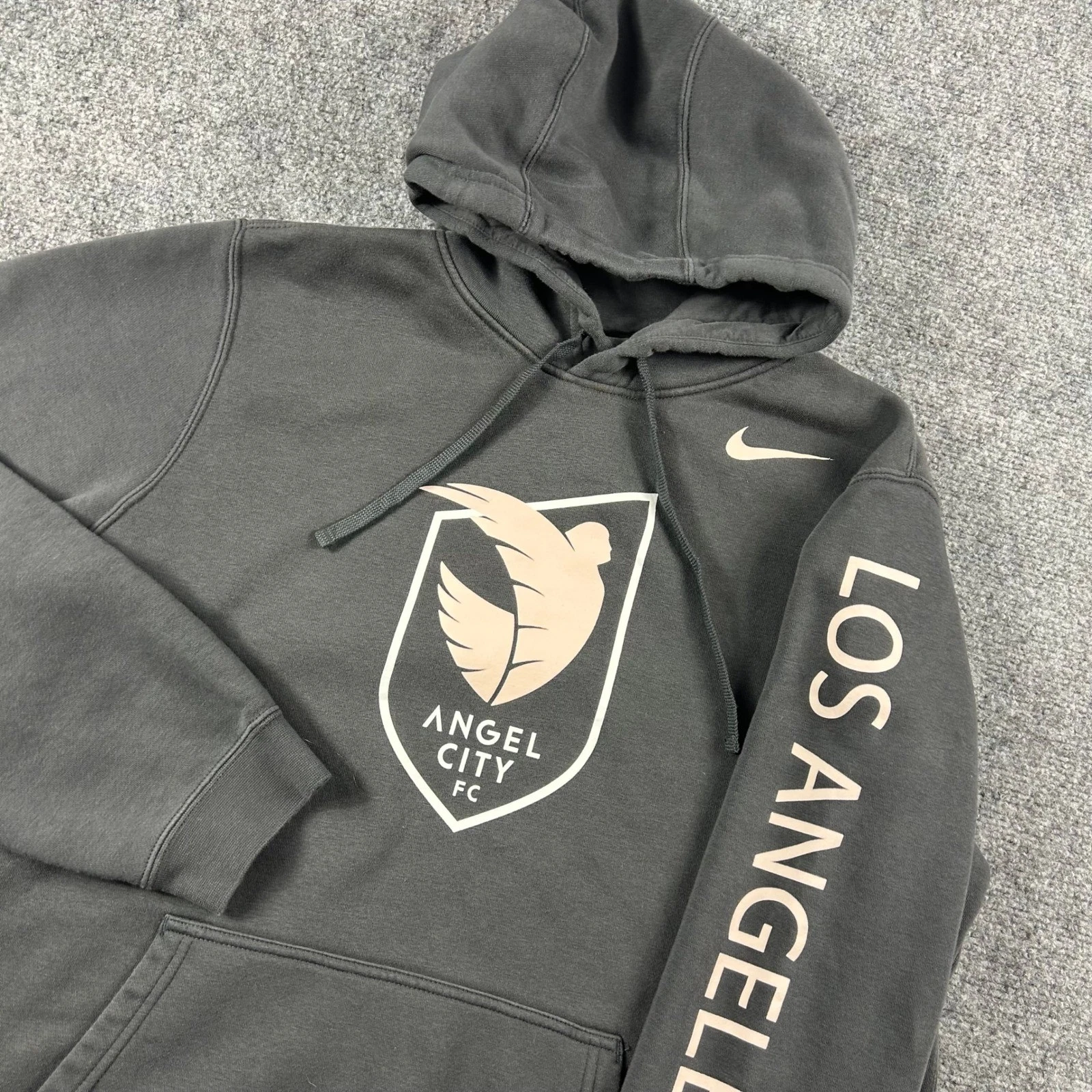 Nike Hoodie Mens Large Gray Angel City FC Los Angeles Club Fleece M31777 Soccer