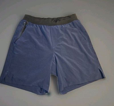 Ten Thousand The Interval Shorts Mens Medium Blue Lined 7  Soul Cycle