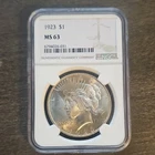 1923 Peace Silver Dollar $1 NGC MS 63 Uncirculated Philadelphia Coin