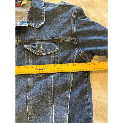 VTG 90s Marlboro Country Store Blue Denim Trucker Jacket Star Tag Mens XL image 4