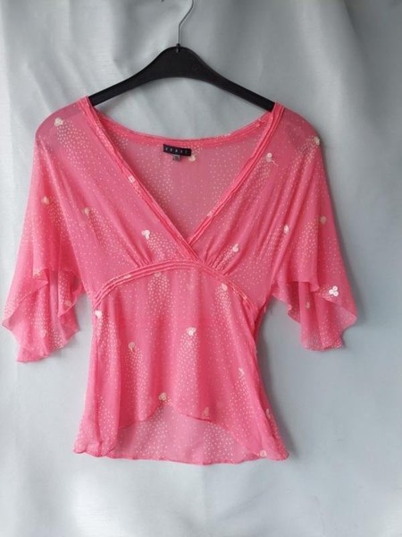 Women Coach Shirt Pink Silk 34 / XS / 42