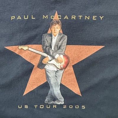 PAUL MCCARTNEY 2005 USA Concert Tour Black Graphic T-Shirt