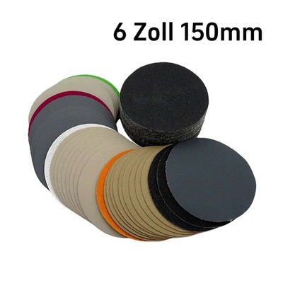 150mm Schleifscheiben Schleifpads Körnung 60-10000 Klett Exzenter Nass & Trocken