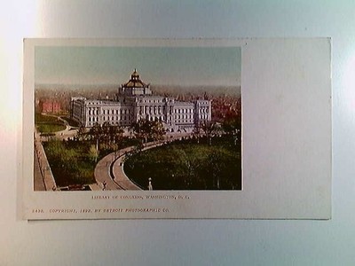 Washington D.C., Library of Congress, USA, AK, coloriert, ungelaufen, datiert 18