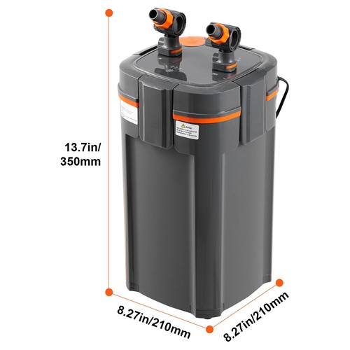 55 Gallon Aquarium Canister Filter 9w UV 225GPH Fish Tank with builtin Pump - Picture 8 of 12