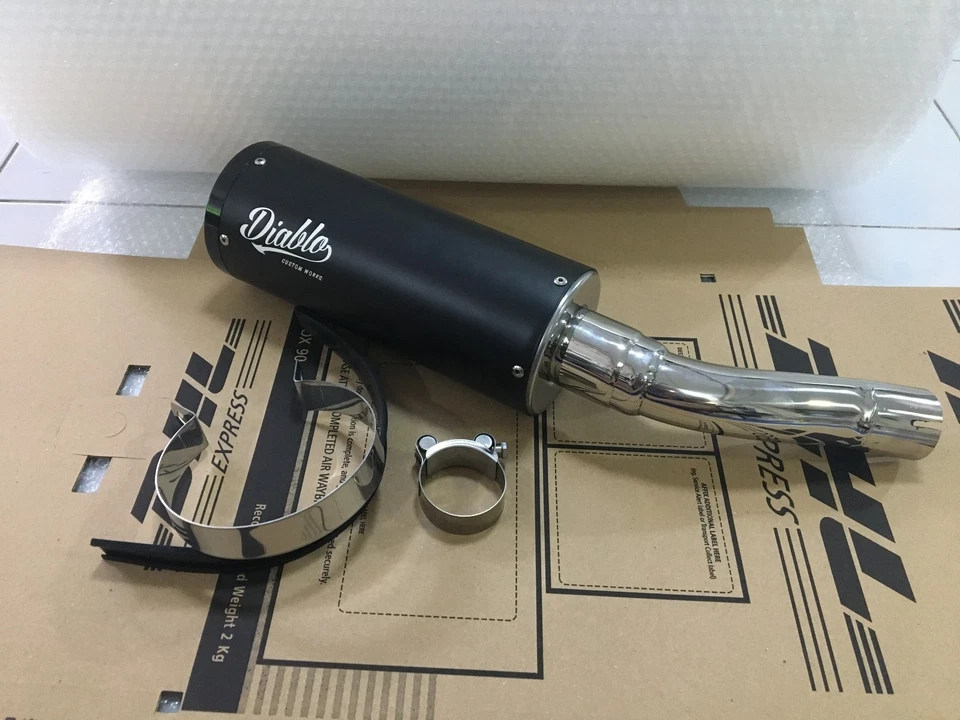 New honda cmx 500 2017-2022 rebel 500 exhaust systems pipe steel Short Black Foto 4 de 4