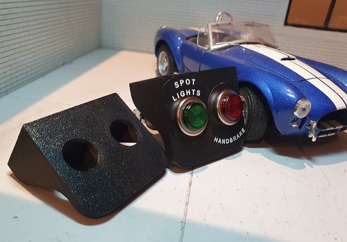 Classic Car Lucas Switch Warning Light Dash Panel Twin Mounting Bracket 1960-80 - Picture 2 of 17