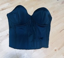Natori Boned Bustier Corset Bra Women 38D Black EUC