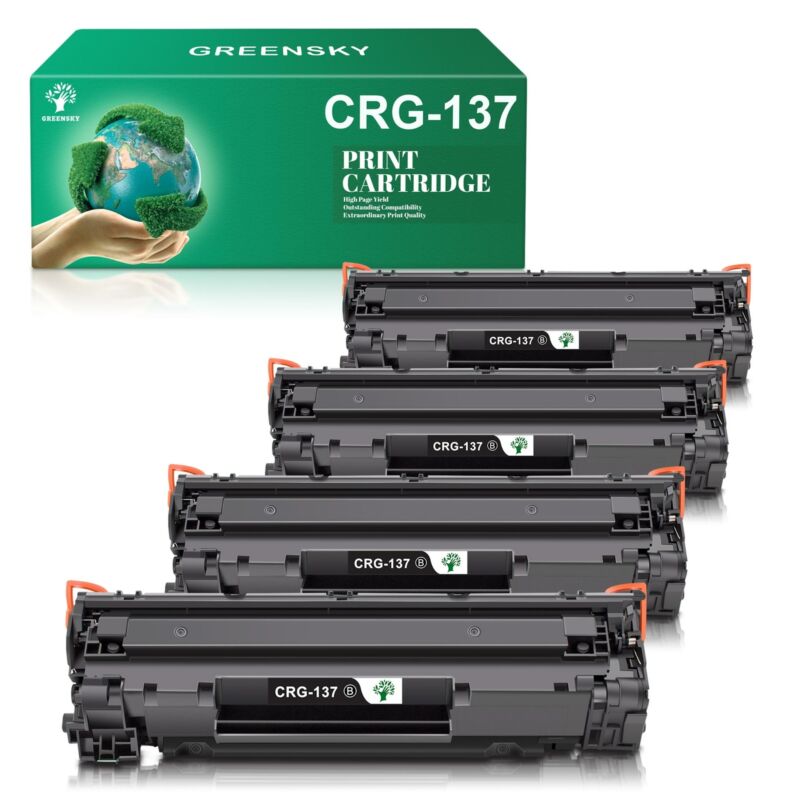 4 PK CRG137 For Canon 137 Toner Cartridge ImageClass MF236n MF216n MF232w MF217w