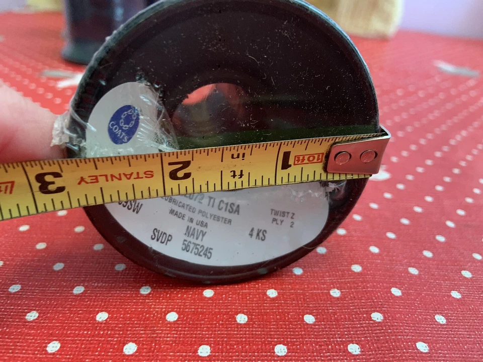 Coats Emb Thread Lubed Polyester Navy NEW Lot Of 6 See Label For Info - Image 4 of 4