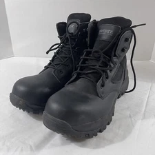 HyTest Men's 11 W Jax Work Boots Black Composite Toe Zip K13010 6in Ankle