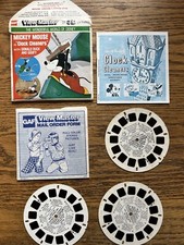 View-Master 1971 Disney MICKEY MOUSE Clock Cleaners - B551 - 3 Reel Set Book