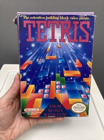 Tetris (Nintendo NES, 1989) Game Cartridge with Box & Sleeve Tested No Manual