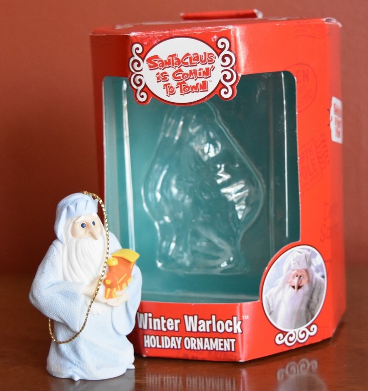 Santa Claus is Coming to Town Winter Warlock Christmas Ornament Rankin Bass Box