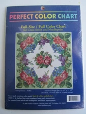 Perfect Color Chart Full Size Chart Cross Stitch &Needlepoint Antique Roses