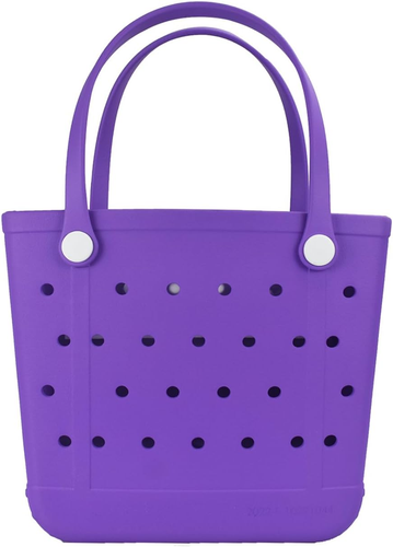Beach Bag, Waterproof Beach Tote, Rubber Medium Tote Bag, Washable and Durable O