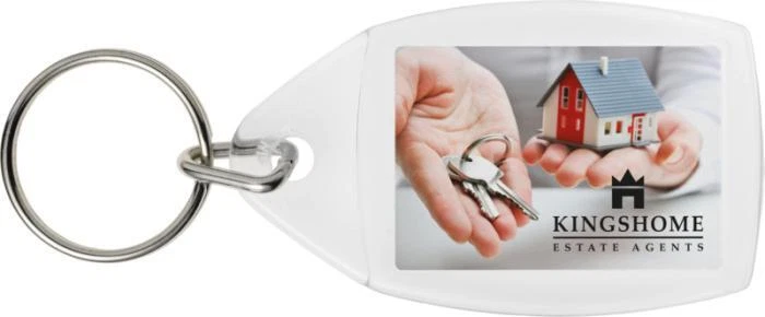 Photo Insert Key Rings - P5 clear acrylic fobs - Made in the UK, 35x24mm inserts - Image 2 of 4