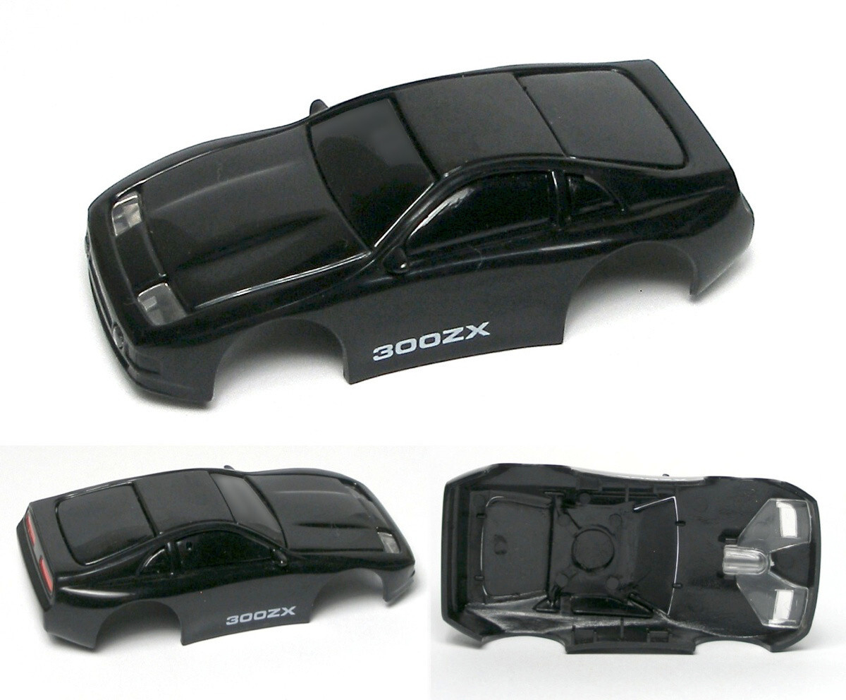 1991 TYCO Nissan 300ZX Black/Blk Z HO Slot Car Wide Short BODY