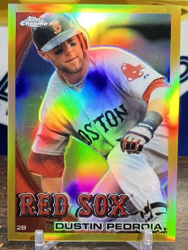 2010 Topps Chrome Dustin Pedroia Gold Refractor /50 #109 Sox - 第 1/3 張圖片