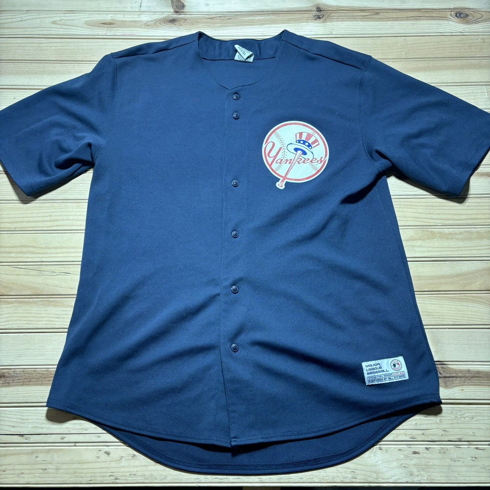 True Fan 2009 New York Yankees MLB Baseball CC Sabathia Jersey Size 2XL Blue