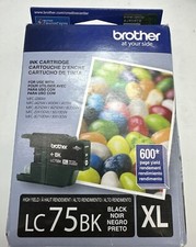 Brother LC75BK XL Black Ink Cartridge High Yield Innobella Genuine Exp 10-2016