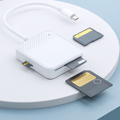 4 in 1 Type-C USB-C Smart Media M2 SD SM XD Memory Card Reader Adapter 4-Slot - Picture 8 of 12