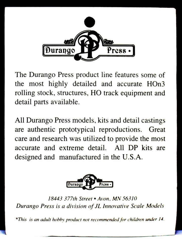 Durango Press HO DP-99 Kershaw Tie Crane & Cart Cast Metal Craftsman Kit NIB - Image 2 of 2