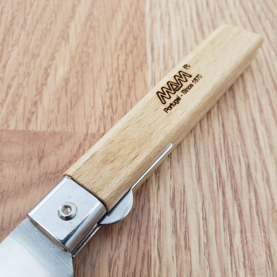 MAM Medium Linerlock Folding Knife 3.25" Stainless Steel Blade Beech Wood Handle - Image 4 of 4