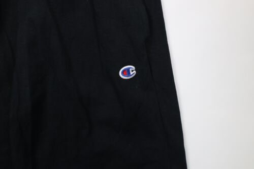 Deadstock Vintage Y2K Champion Mens Large Wide Leg Lightweight Sweatpants Black - Picture 6 of 14