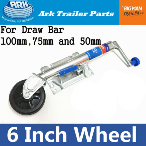 Ark Jockey Wheel 6 inch Swing Up Trailer Boat Swivel Wheels Stand U Bolts JWE6SU - Picture 1 of 6