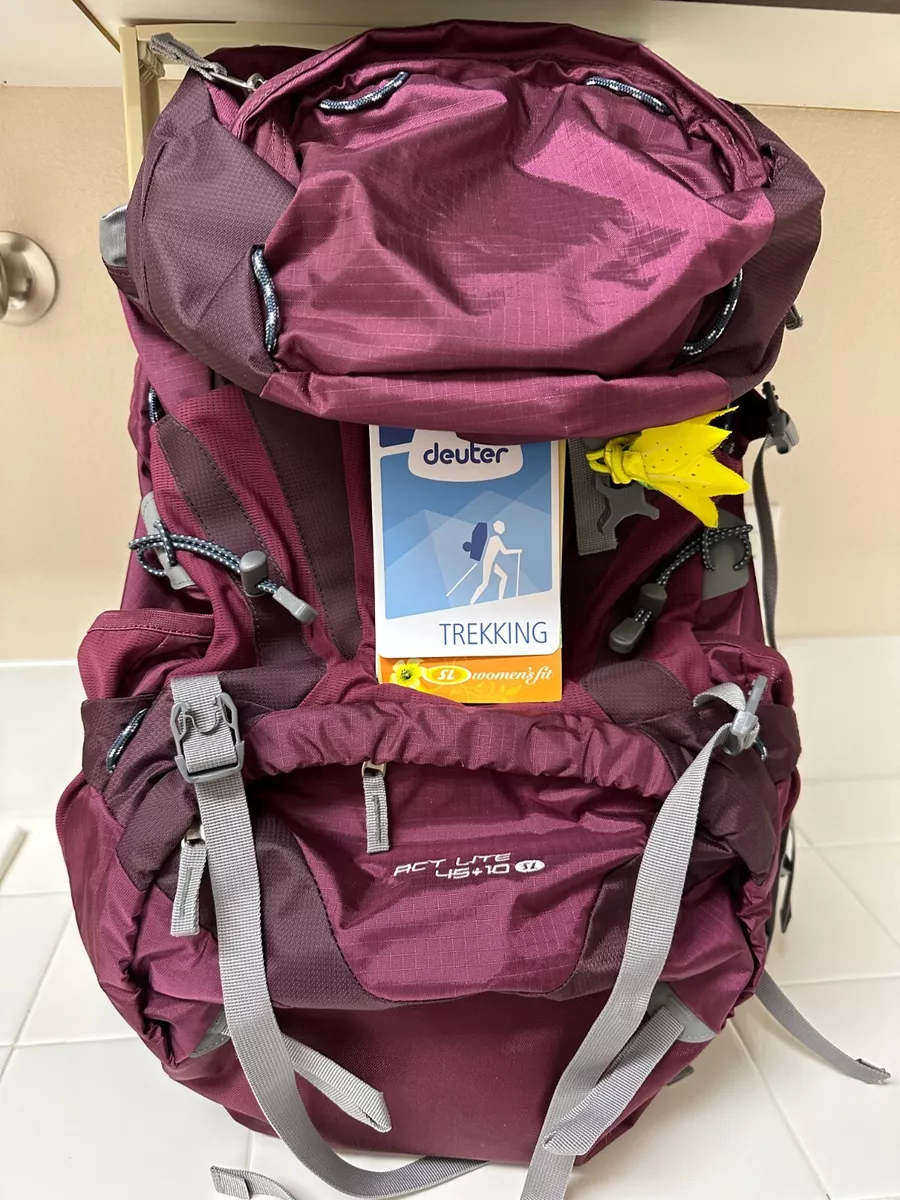 Deuter Women s ACT Lite 45 10 SL Backpack New Without Tag Blackberry