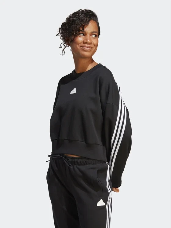 Women\'s Sweatshirt Black adidas W Fi 3S Crew - IB8494 | eBay