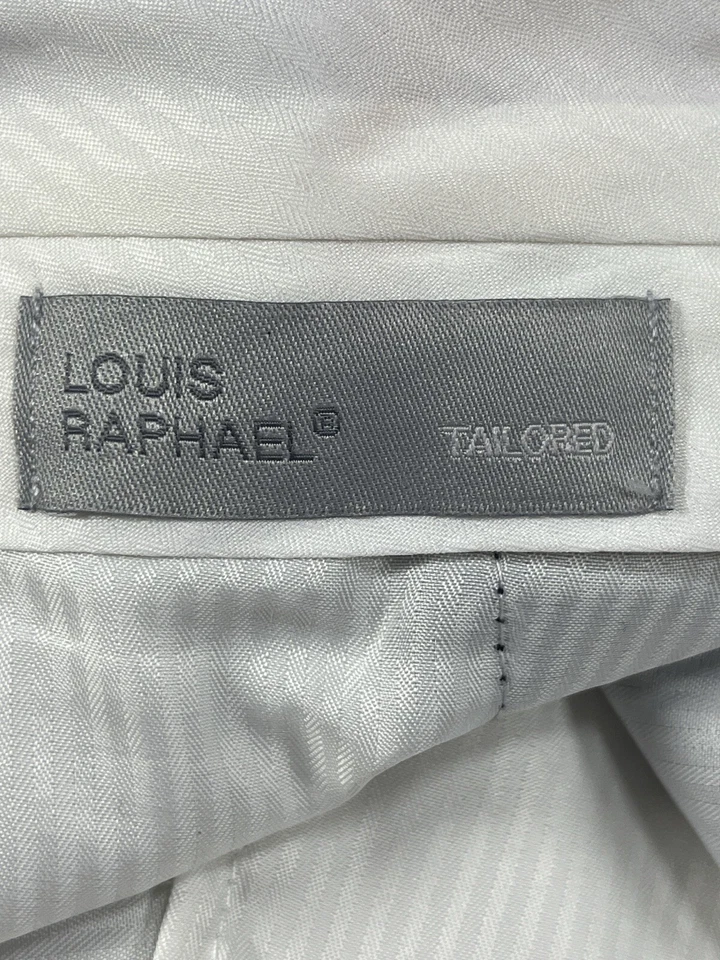 LOTE DE 2 Calças sociais masculinas sob medida Louis Raphael 38x30, frente plana, carvão - Imagem 4 de 4