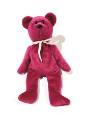 Ty Beanie Baby 1st Gen Tush Magenta New Face NF Teddy Authentic NHT