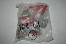 6 x 1/4" BSP Stainless 316 Ball Valve Full Port 1000WOG w/ Red Locking Handles