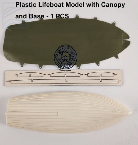 Plastic Lifeboat Model with Canopy and Base RC Model Ship Kit 1 PCS - Picture 3 of 9