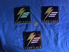 Lady Gaga Original Promo, Stickers (lot of 3 ) Free flag sticker
