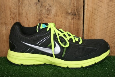 black and neon yellow shoes