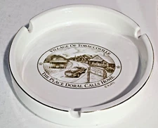 Village of Tobaccoville The Place Doral Calls Home Ashtray Gold Rim 4 1/2" Diame