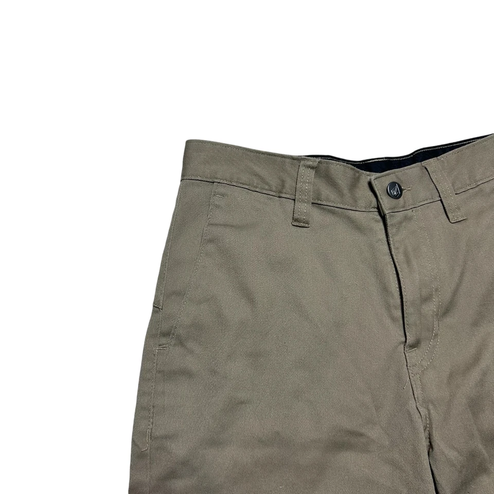 Volcom Frickin Chino Shorts Mens 28 Khaki Flat Front Casual Outdoors - Image 4 of 4