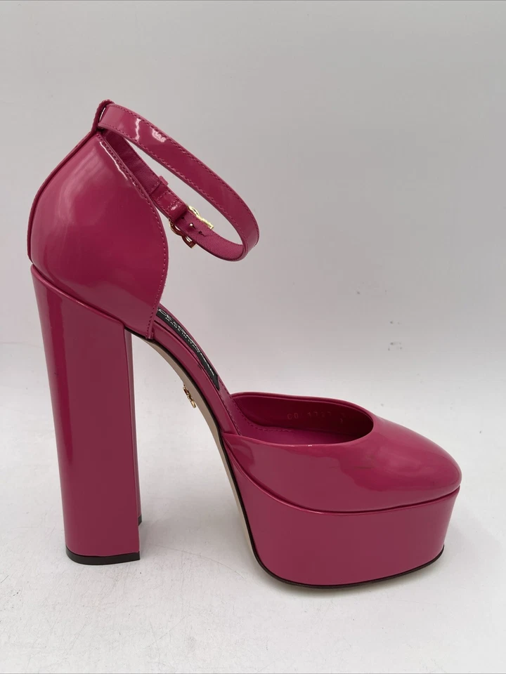 Zapatos de salón Dolce & Gabbana con plataforma de charol rosa talla 38,5 Foto 2 de 4