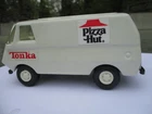 Vintage Tiny Tonka Toy Pressed Steel Private Label Pizza Hut Van Excellent HTF