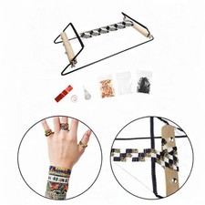 Large Iron Bead Loom Kit with Thread Beads Beading Loom Set Beading Device for