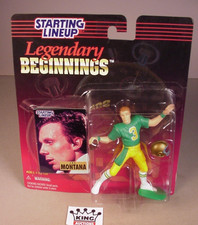 1998 Starting LineUp NFL  Joe Montana Action Figure MOC SLU  Notre Dame SF 49ers