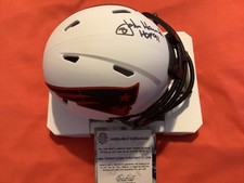 JOHN HANNAH SIGNED MINI HELMET LUNAR NEW ENGLAND PATRIONS SCHWARTZ COA AUTO