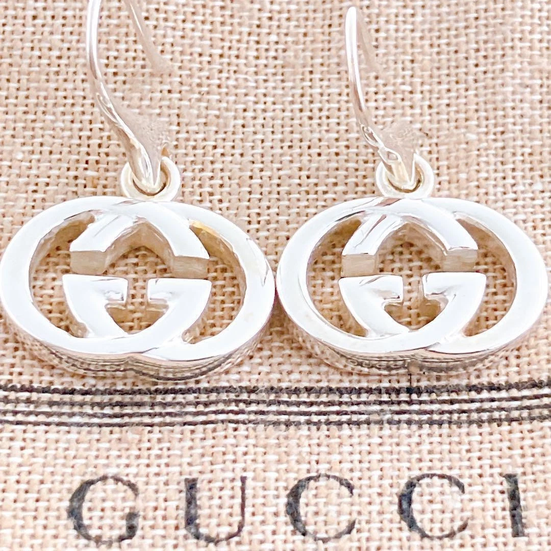 Boucles d'oreilles GUCCI 925 argent Made in Italy accessoires femme haut,2 cm