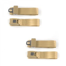 Chevy Nova 1968 - 1974 Standard 2pt Tan Lap Bucket Seat Belt Kit - 2 Belts Chevy Nova 1968 - 1974 Standard 2pt Tan Lap Bucket Seat Belt Kit - 2 Belts