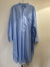 Turnbull & Asser Neiman Marcus Blue Sleep Shirt Nightshirt Luxury Pajamas